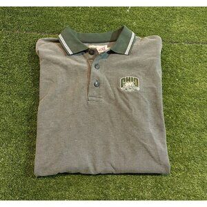 Vintage Ohio Bobcats polo mens large green team issue thick short sleeve 90s 32